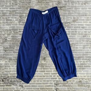 Sonia by Sonia Rykiel Cropped Silk Pants – Navy, Size 36, NWT